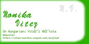 monika vitez business card